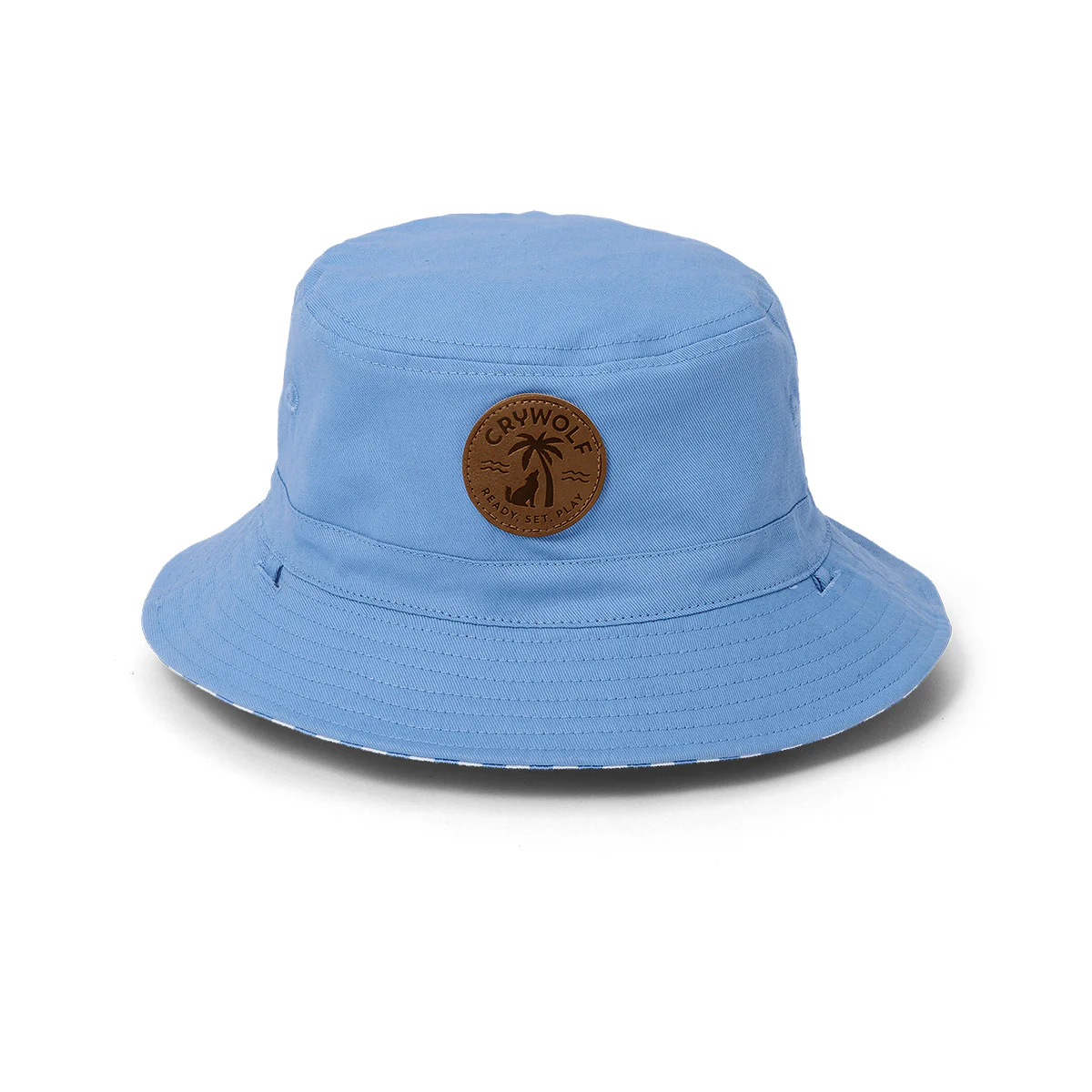 REVERSIBLE BUCKET HAT Sky Blue Stripe - Image 2